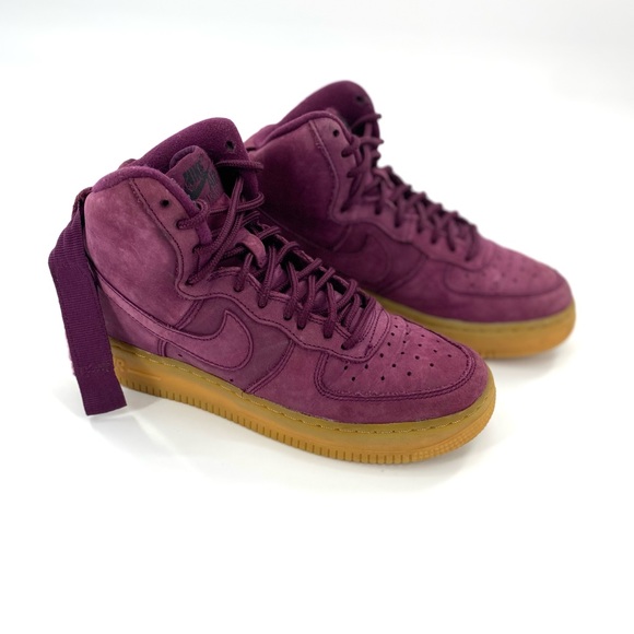 Nike Air Force 1 High WB ‘Bordeaux’ Grade School Size 4Y - Picture 5 of 7